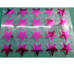 20 Buegelpailletten Sterne Spiegel pink